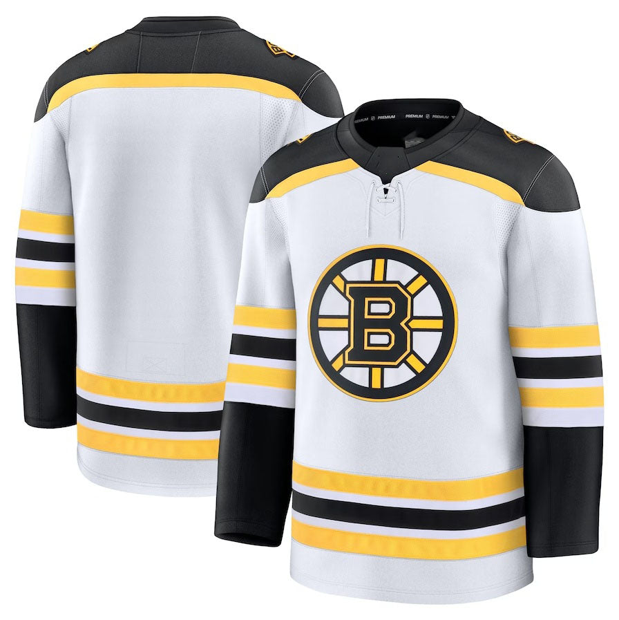 B.Bruins Supporters Away Premium Jersey - White Stitched American Hockey Jersey