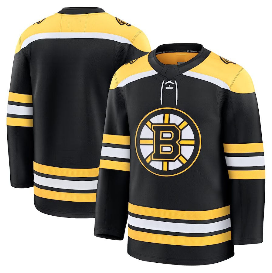 B.Bruins Supporters Home Premium Jersey - Black Stitched American Hockey Jersey
