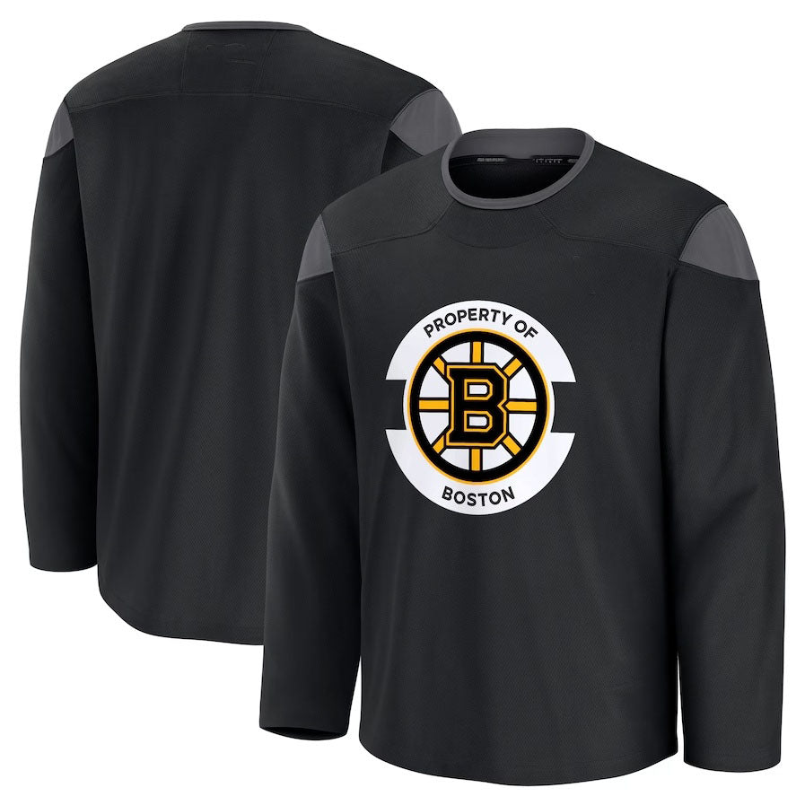 B.Bruins Supporters Team Practice Jersey - Black Stitched American Hockey Jersey