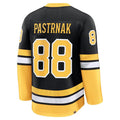 B.Bruins #88 David Pastrnak Supporters Alternate 100th Anniversary Premium Jersey - Black Stitched American Hockey Jerseys