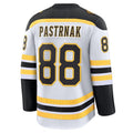 B.Bruins #88 David Pastrnak Supporters Away Premium Jersey - White Stitched American Hockey Jersey
