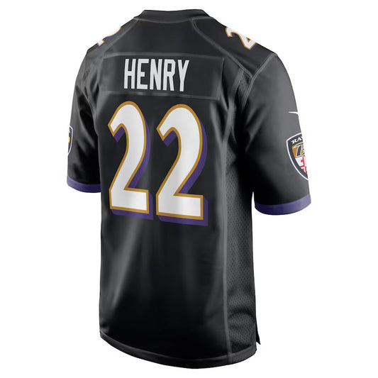 B.Ravens #22 Derrick Henry Black Vapor F.U.S.E. Limited Jersey