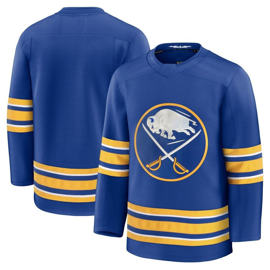 B.Sabres Supporters Home Premium Jersey - Royal Stitched American Hockey Jerseys