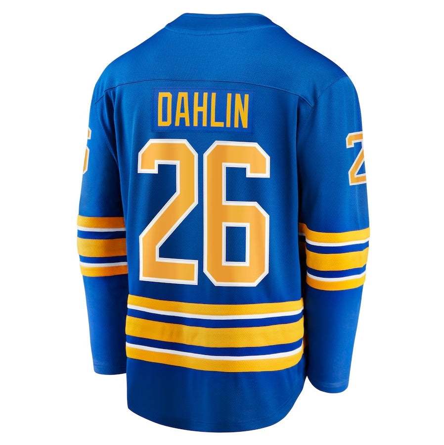 B.Sabres #26 Rasmus Dahlin Supporters Home Breakaway Jersey - Royal Stitched American Hockey Jerseys