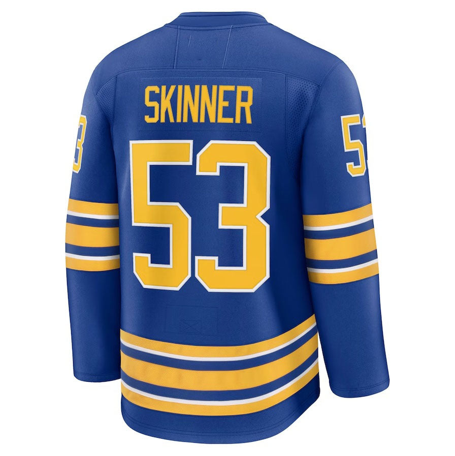 B.Sabres #53 Jeff Skinner Supporters Home Premium Jersey - Royal Stitched American Hockey Jerseys