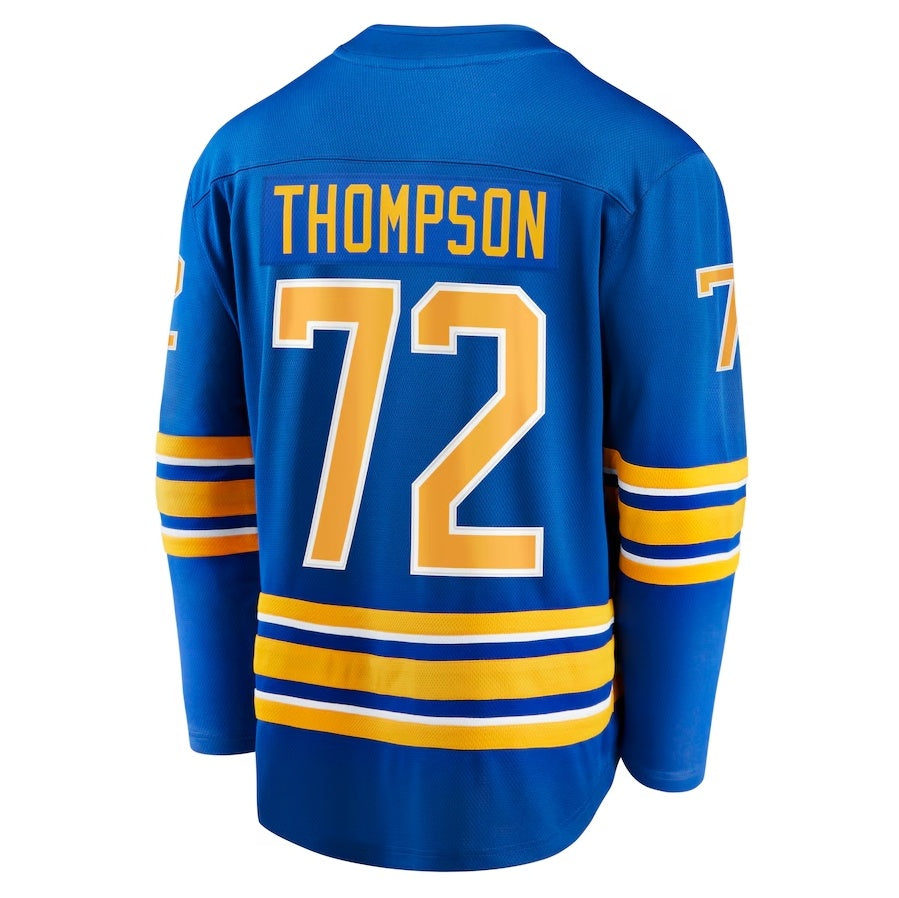 B.Sabres #72 Tage Thompson Fanatics Home Breakaway Player Jersey - Royal Stitched American Hockey Jerseys