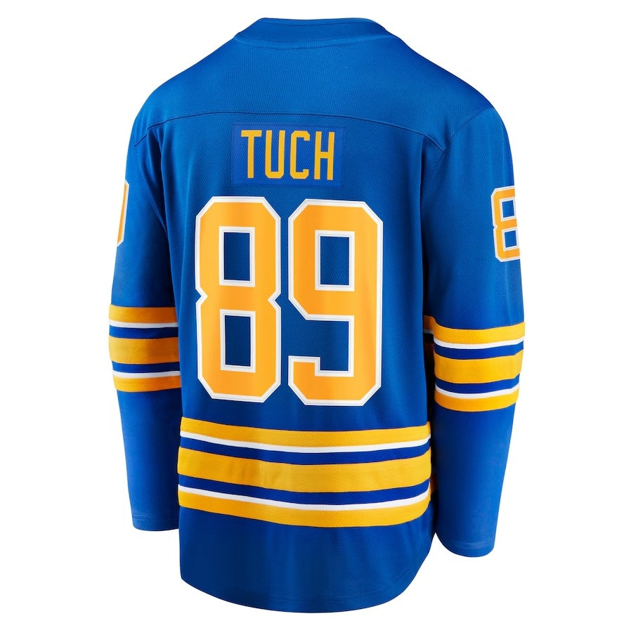 B.Sabres #89 Alex Tuch Supporters Home Breakaway Player Jersey - Royal Stitched American Hockey Jerseys