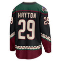 A.Coyotes #29 Barrett Hayton Supporters Branded Home Breakaway Player Jersey - Black Stitched American Hockey Jerseys