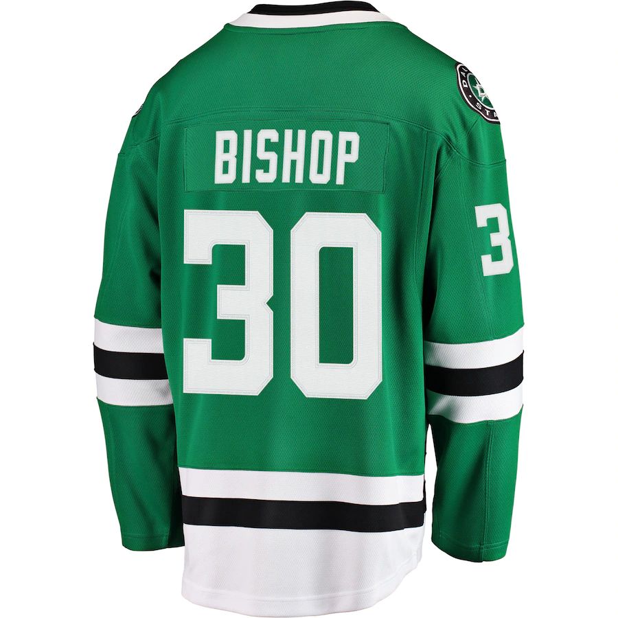 D.Stars #30 Ben Bishop Supporters Branded Breakaway Jersey Kelly Green Stitched American Hockey Jerseys