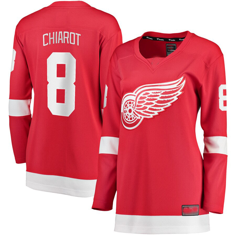 D.Red Wings #8 Ben Chiarot Supporters Branded Home Breakaway Player Jersey Red Stitched American Hockey Jerseys
