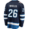 W.Jets #26 Blake Wheeler Supporters Branded Breakaway Replica Jersey Navy Stitched American Hockey Jerseys