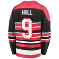 C.Blackhawks #9 Bobby Hull Supporters Branded Premier Breakaway Retired Player Jersey Red Stitched American Hockey Jerseys