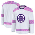 B.Bruins Supporters 2024 Hockey Fights Cancer Practice Jersey - White Stitched American Hockey Jerseys