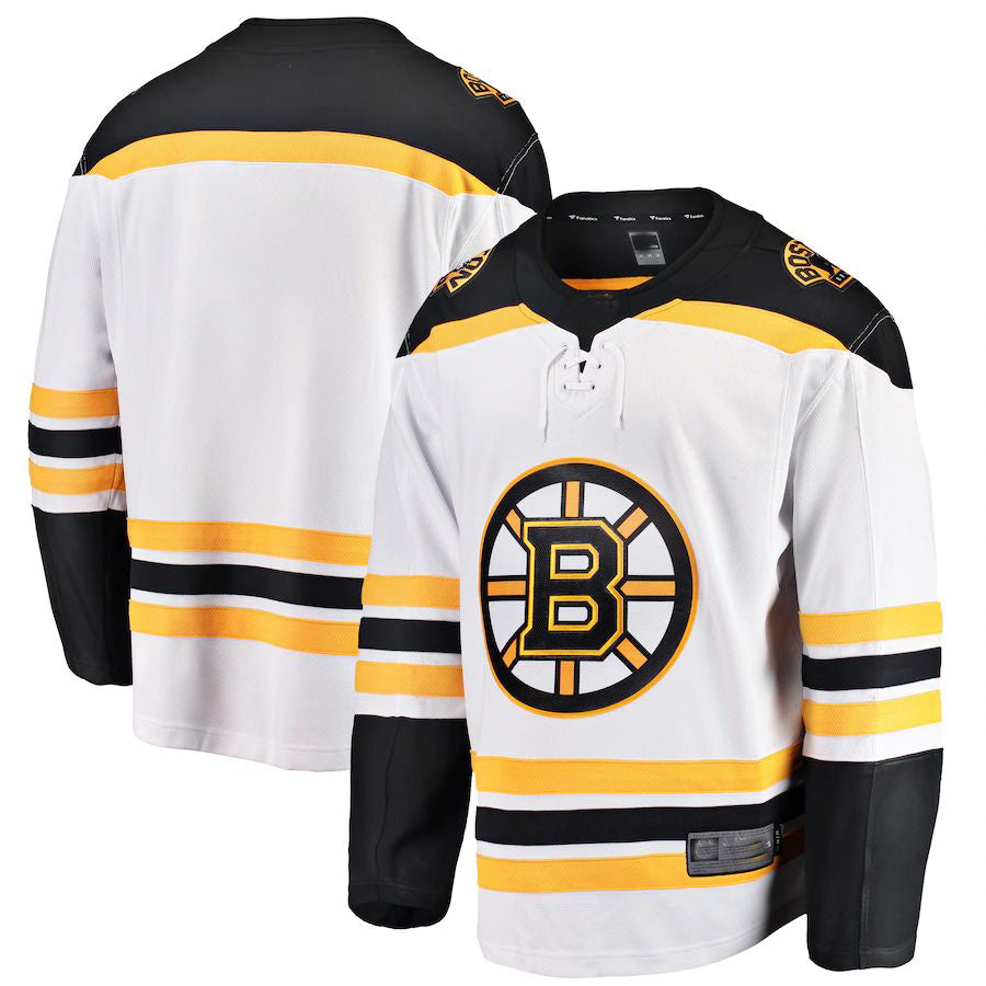 B.Bruins Supporters Branded Breakaway Away Jersey White Stitched American Hockey Jerseys