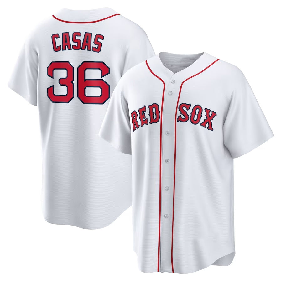 Boston Red Sox #36 Triston Casas Home Replica Jersey - White Stitched Baseball Jersey