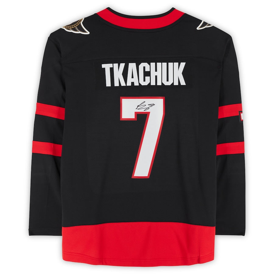 O.Senators Supporters Authentic Autographed Breakaway Jersey Black Stitched American Hockey Jerseys