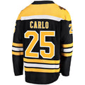 B.Bruins #25 Brandon Carlo Supporters Branded Home Breakaway Player Jersey Black Stitched American Hockey Jerseys