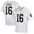 N.Dame Fighting Irish #16 Brandon Joseph Under Armour NIL Replica Football Jersey White Stitched American College Jerseys