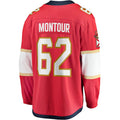 F.Panthers #62 Brandon Montour Supporters Branded Home Breakaway Player Jersey  Red Stitched American Hockey Jerseys