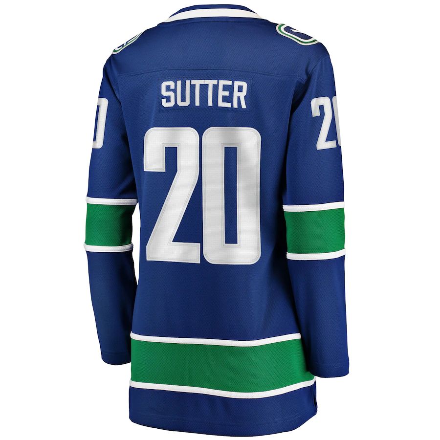V.Canucks #20 Brandon Sutter Supporters Branded Home Breakaway Player Jersey Blue Stitched American Hockey Jerseys