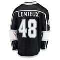 LA.Kings #48 Brendan Lemieux Supporters Branded Home Breakaway Player Jersey Black Stitched American Hockey Jerseys