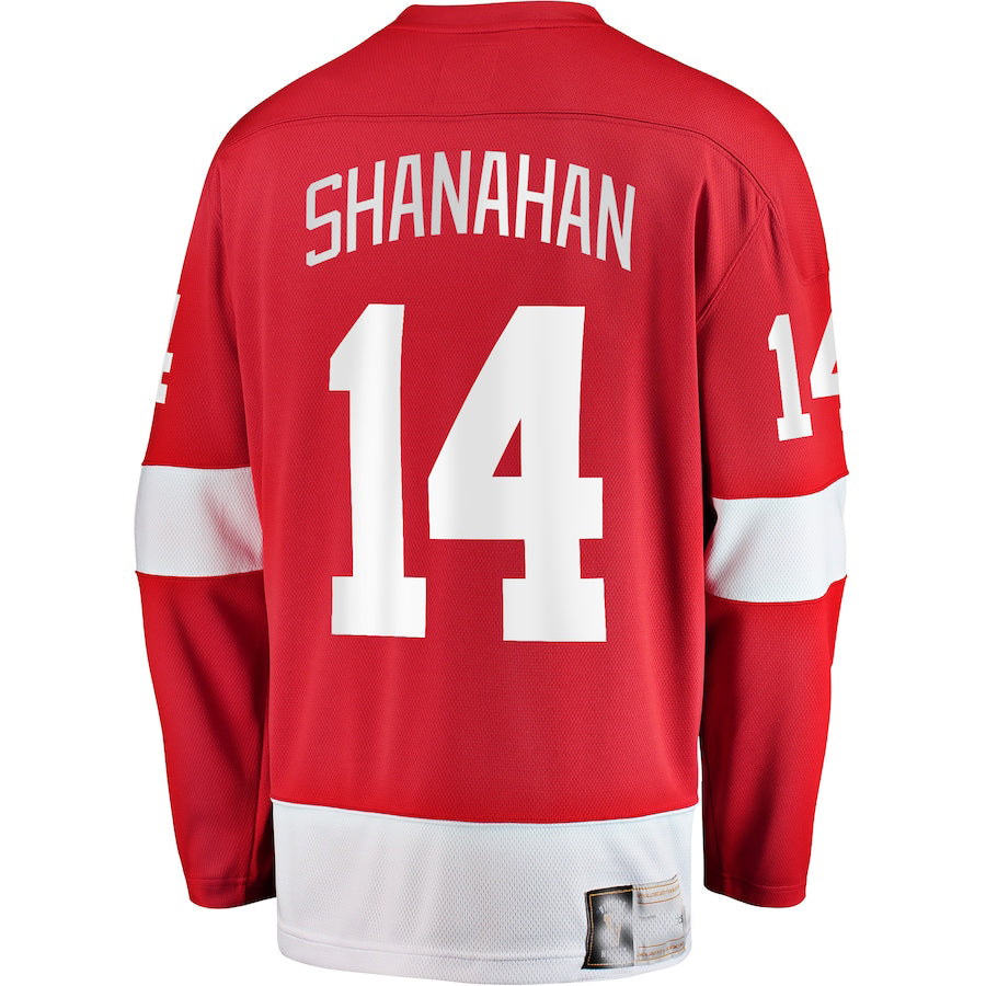 D.Red Wings #14 Brendan Shanahan Supporters Branded Premier Breakaway Retired Player Jersey Red Stitched American Hockey Jerseys