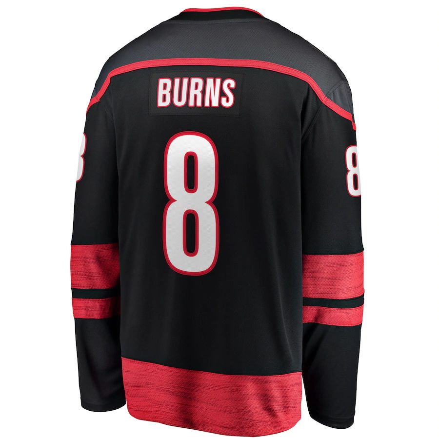 C.Hurricanes #8 Brent Burns Supporters Branded Home Breakaway Player Jersey Black Stitched American Hockey Jerseys