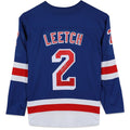 NY.Rangers #2 Brian Leetch Supporters Authentic Autographed Supporters Breakaway Jersey Blue Blue Stitched American Hockey Jerseys