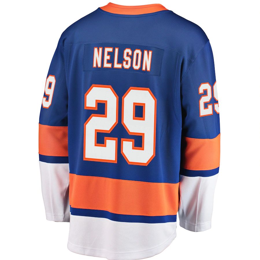 NY.Islanders #29 Brock Nelson Supporters Branded Breakaway Player Jersey Royal Stitched American Hockey Jerseys
