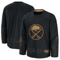 B.Sabres Supporters 2024 Military Appreciation Practice Jersey - Black Stitched American Hockey Jerseys