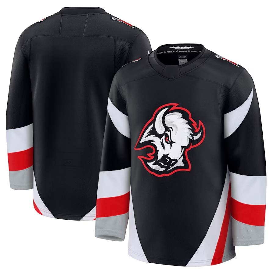 B.Sabres Supporters Alternate Premium Jersey - Black Stitched American Hockey Jerseys