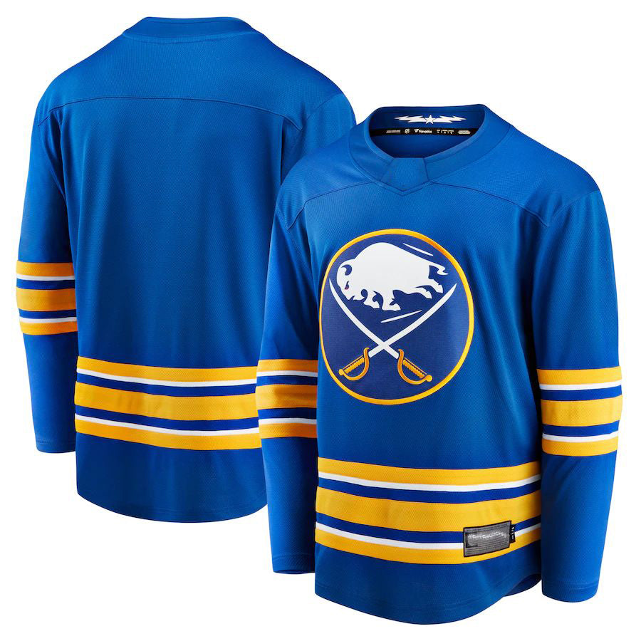 B.Sabres Supporters Branded 2020-21 Home Breakaway Jersey Royal Stitched American Hockey Jerseys