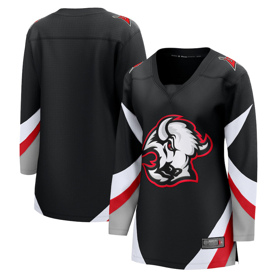 B.Sabres Supporters Branded Alternate Premier Breakaway Blank Jersey Black Stitched American Hockey Jerseys