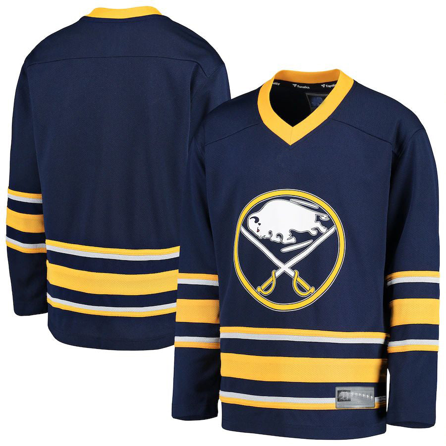 B.Sabres Supporters Branded Home Replica Blank Jersey  Navy Stitched American Hockey Jerseys