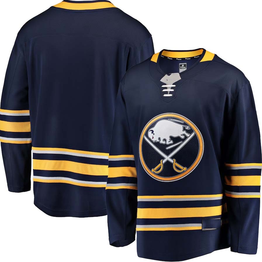 B.Sabres Supporters Breakaway Home Jersey - Blue Stitched American Hockey Jerseys