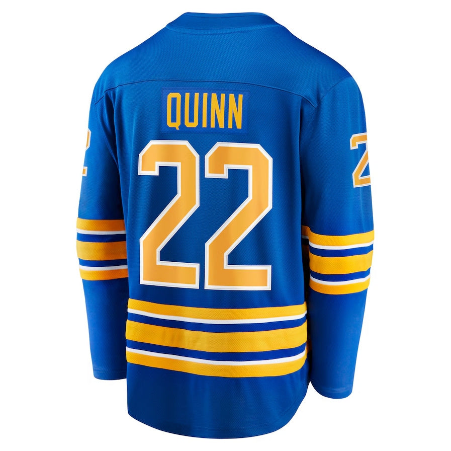 B.Sabres #22 Jack Quinn Supporters Home Breakaway Jersey - Royal Stitched American Hockey Jerseys