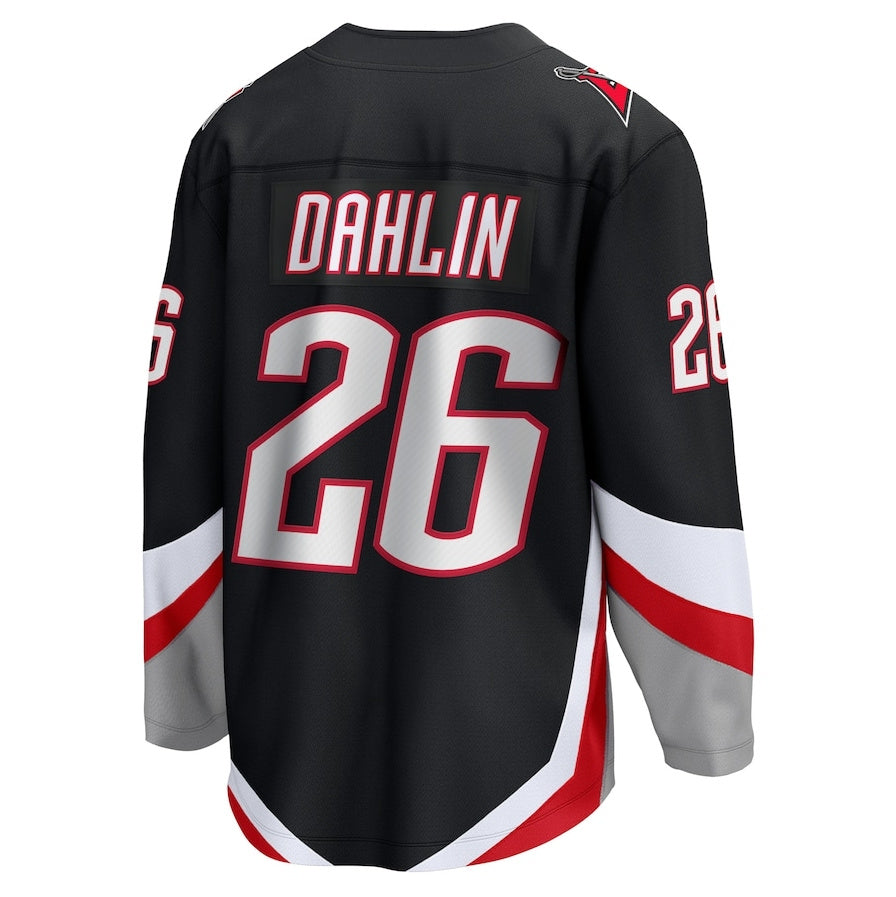 B.Sabres #26 Rasmus Dahlin Supporters Alternate Premier Breakaway Player Jersey - Black Stitched American Hockey Jerseys