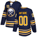 Custom B.Sabres Authentic Jersey Navy Stitched American Hockey Jerseys