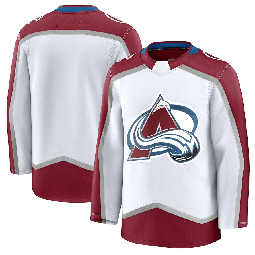 C.Avalanche Supporters Away Premium Jersey - White Stitched American Hockey Jerseys
