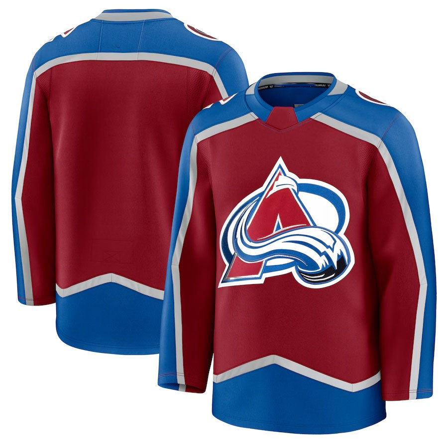 C.Avalanche Fanatics Home Premium Jersey - Burgundy Stitched American Hockey Jerseys