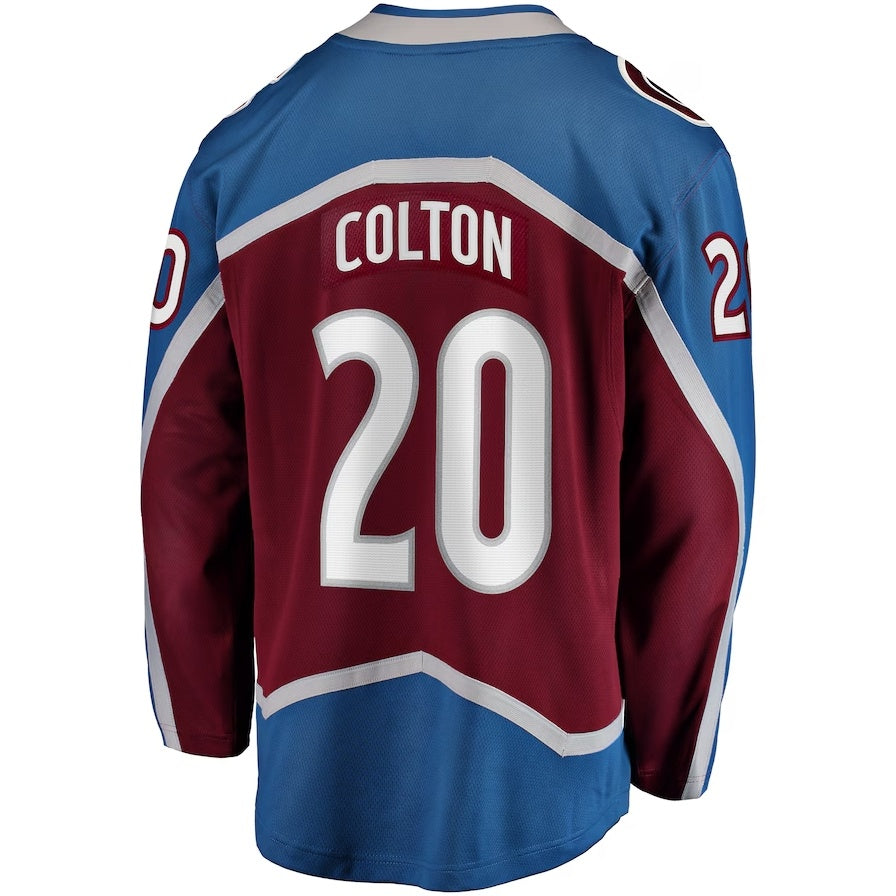 C.Avalanche #20 Ross Colton Supporters Home Breakaway Jersey - Maroon Stitched American Hockey Jerseys