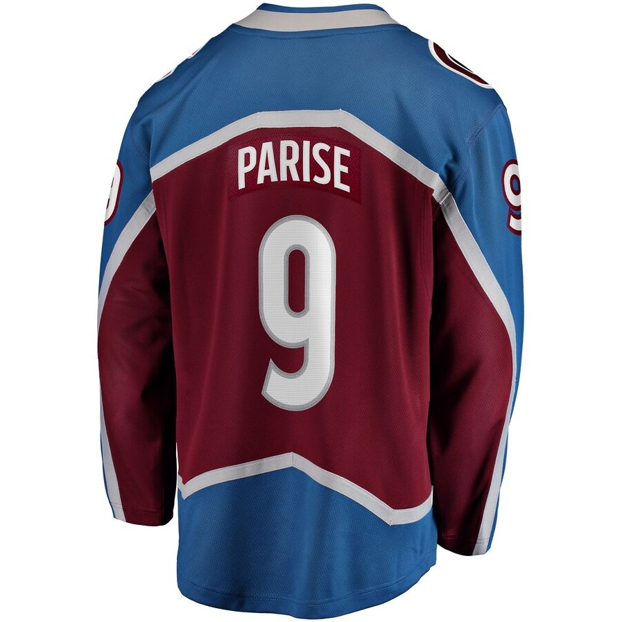 C.Avalanche #9 Zach Parise Supporters Home Premier Breakaway Player Jersey - Maroon Stitched American Hockey Jerseys
