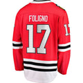 C.Blackhawks #17 Nick Foligno Supporters Home Breakaway Jersey - Red Stitched American Hockey Jerseys