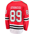 C.Blackhawks #89 Andreas Athanasiou Supporters Home Breakaway Jersey - Red Stitched American Hockey Jerseys