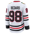 C.Blackhawks #98 Connor Bedard Supporters Away Premium Jersey - White Stitched American Hockey Jerseys