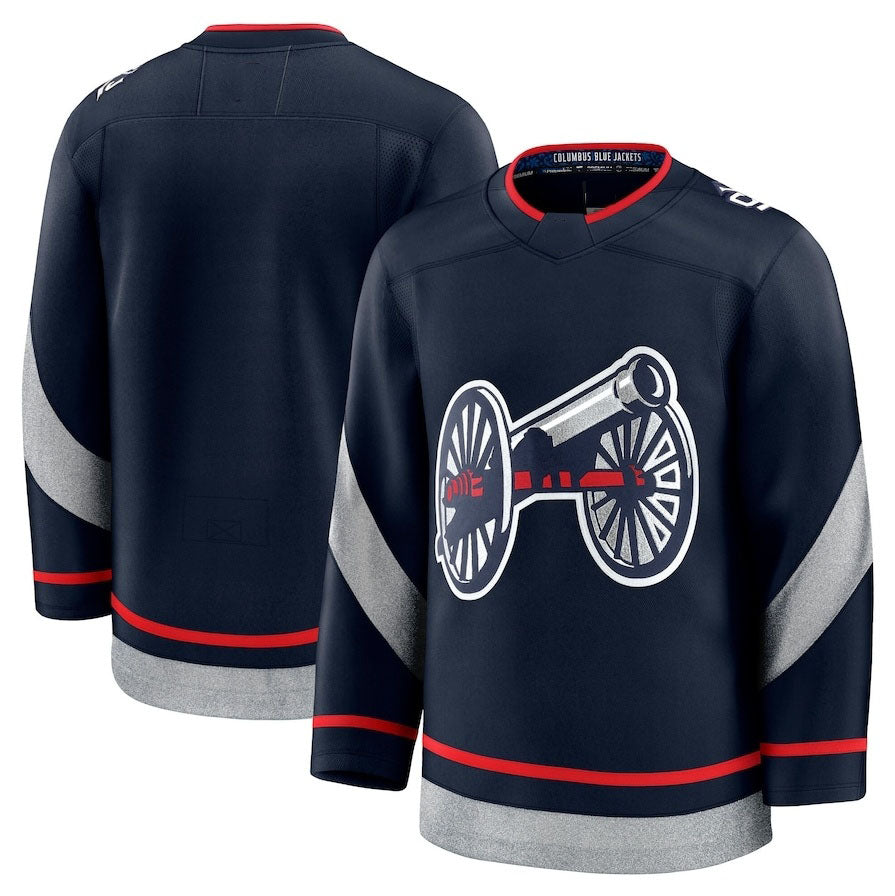 C.Blue Jackets Supporters 2025 Stadium Series Premium Jersey - Navy Stitched American Hockey Jerseys