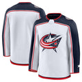 C.Blue Jackets Supporters Away Premium Jersey - White Stitched American Hockey Jerseys
