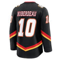 C.Flames #10 Jonathan Huberdeau Supporters Alternate Premium Jersey - Black Stitched American Hockey Jerseys