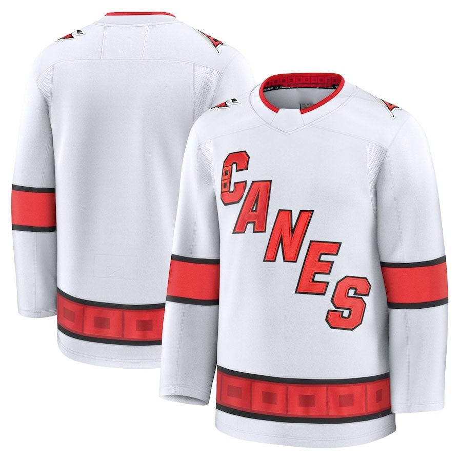 C.Hurricanes Supporters Away Premium Jersey - White Stitched American Hockey Jerseys