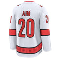 C.Hurricanes #20 Sebastian Aho Supporters Away Premium Jersey - White Stitched American Hockey Jerseys